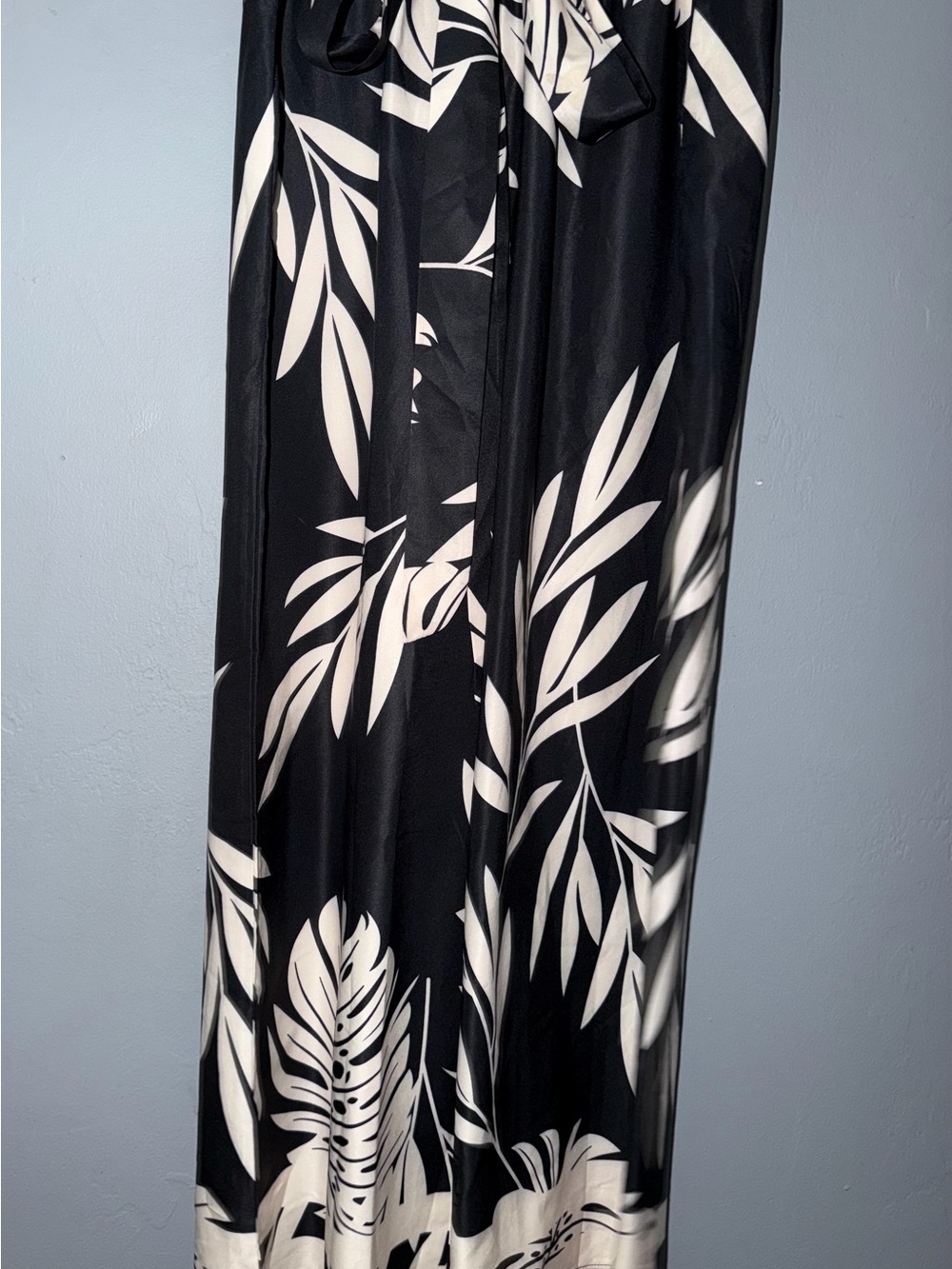 Black and Cream Printed Maxi Pants